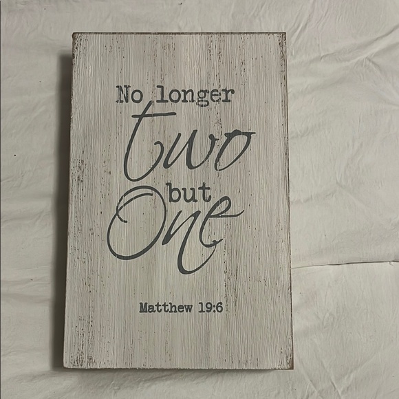 Other - Rustic White Wall Decor with Bible Quote